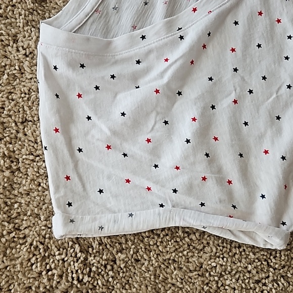 White T shirt with red and blue stars, size L, Christian Siriano - Picture 3 of 5